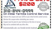 Call us today for a free termite inspection at 310-844-0999
